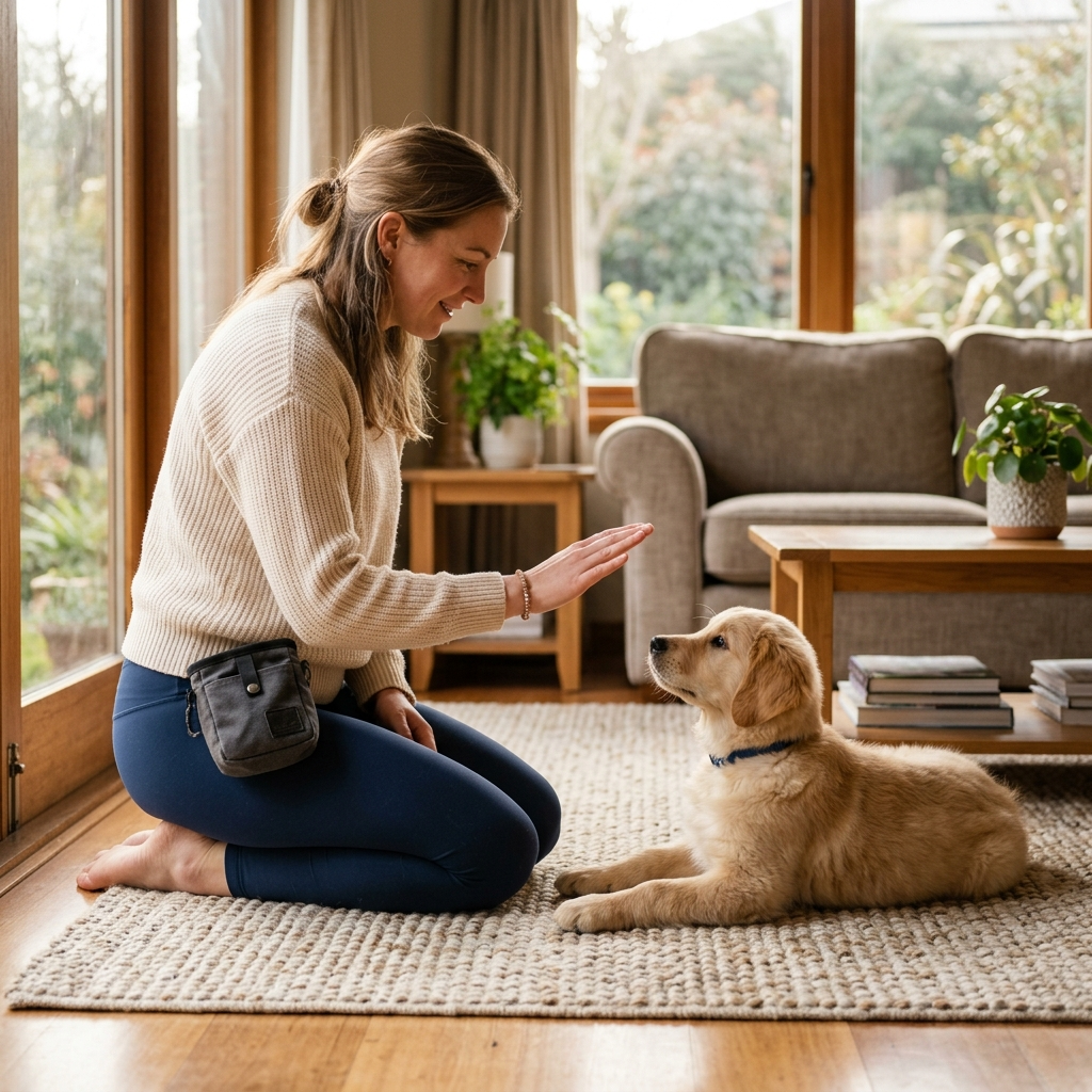 The 2-minute settle ritual with a young puppy